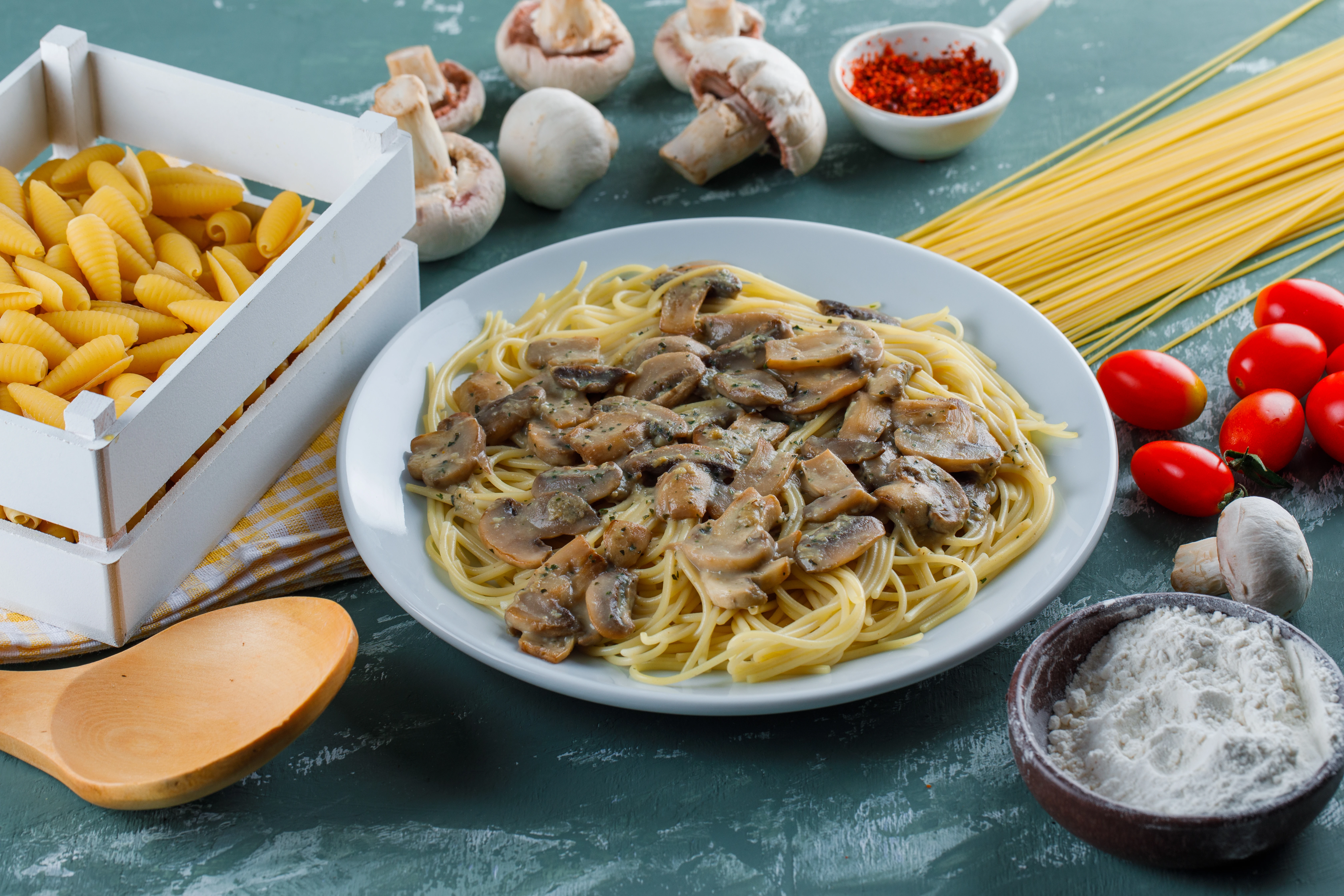 Nấu Mì Ý Sốt Kem Nấm Tại Nhà