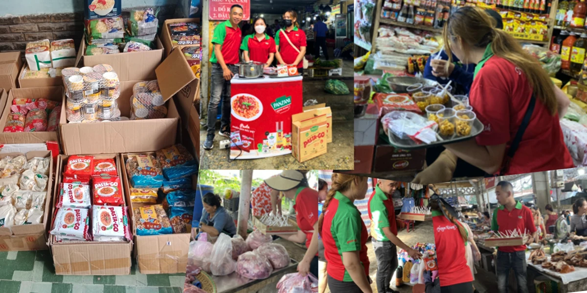 Ăn Mì Ý Ăn Liền Ngay Tại Chợ Địa Phương
